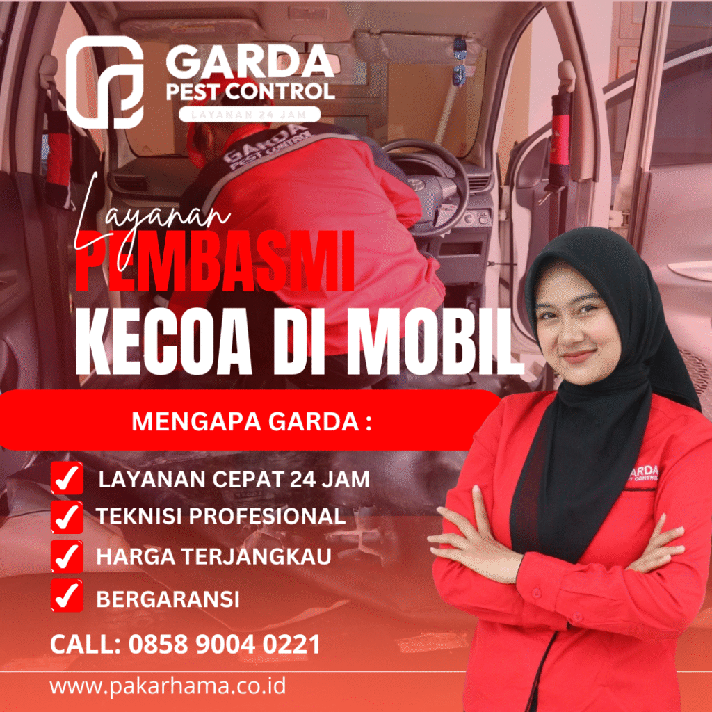 Jasa Pembasmi Kecoa Kecil di Mobil Area Tangerang dan Sekitarnya