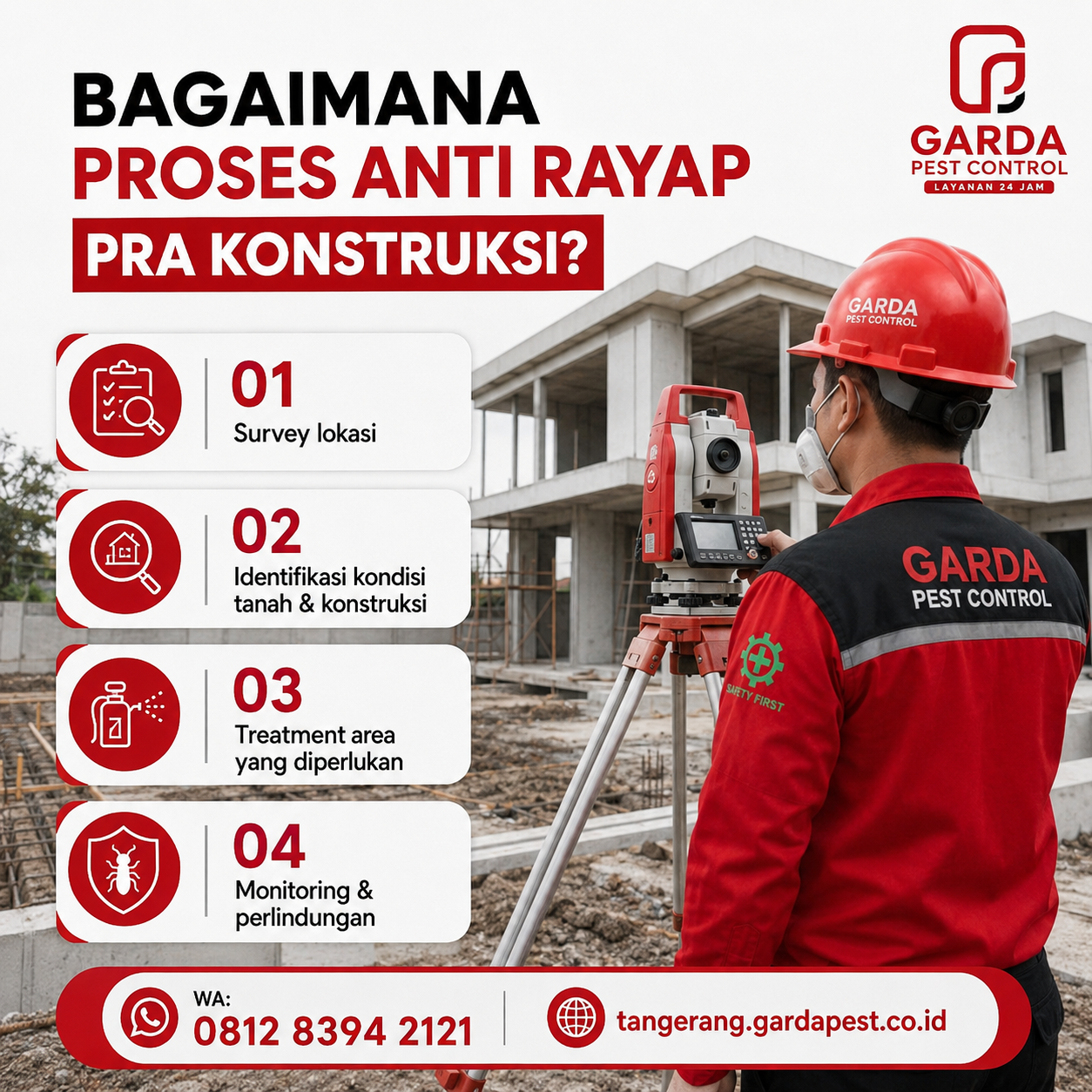 Jasa Anti Rayap Pra Konstruksi Proyek Gudang dan Pabrik Tangerang