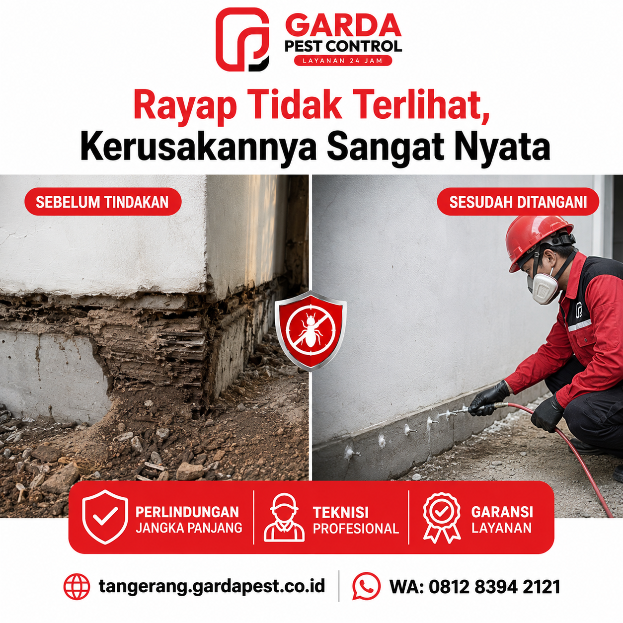 Jasa Suntik Rayap Tangerang Bergaransi Resmi untuk Rumah dan Bangunan