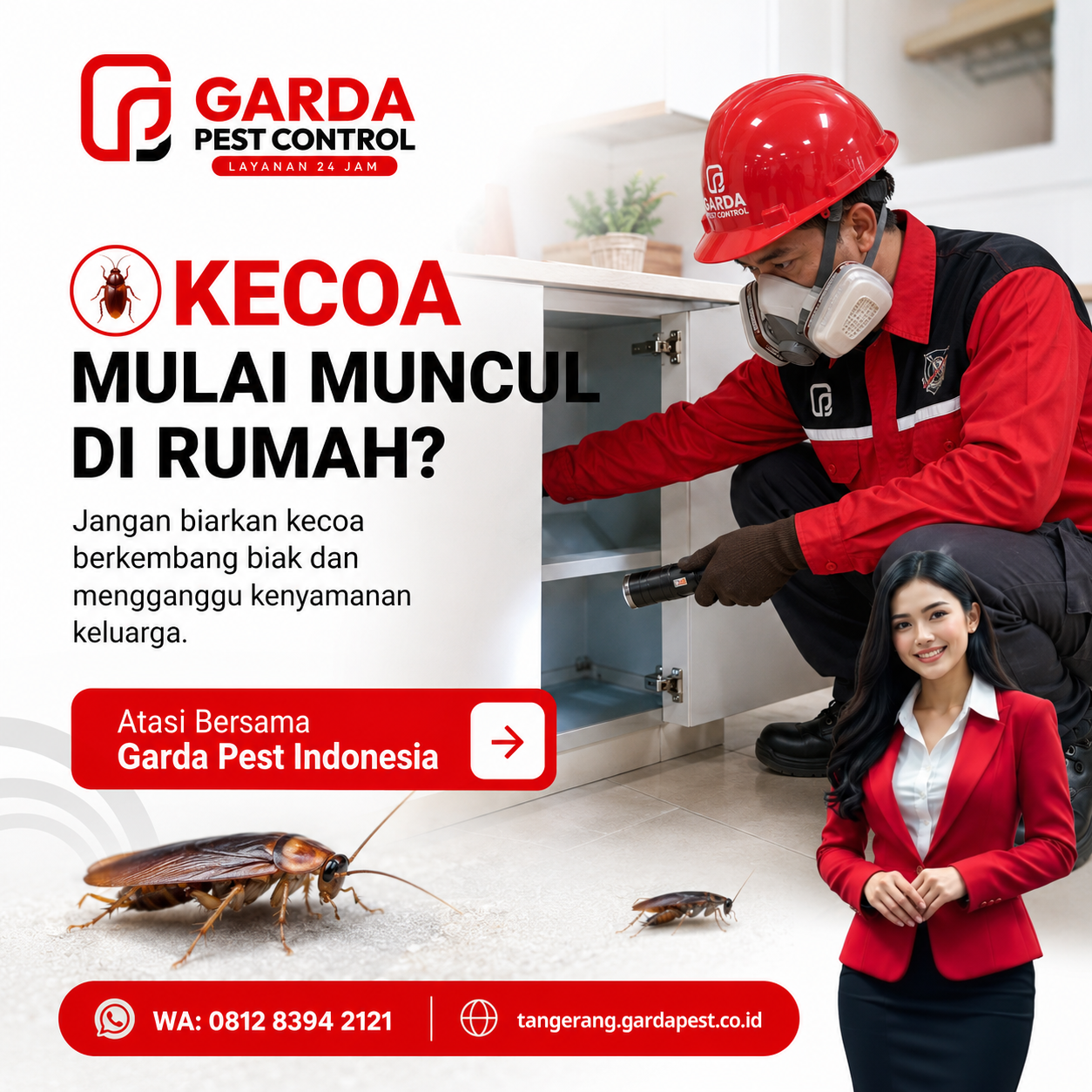 Jasa Pengendalian Kecoa Tangerang Aman dan Profesional