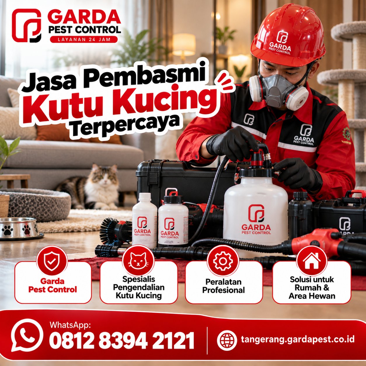 Jasa Pembasmi Kutu Kucing Terbaik di Kota Tangerang